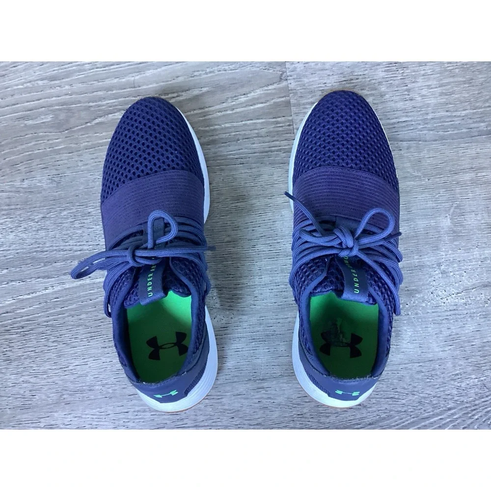 Under Armour Breathe Lace Womens 10 Navy Blue Sneaker Training Shoes 3020249-500